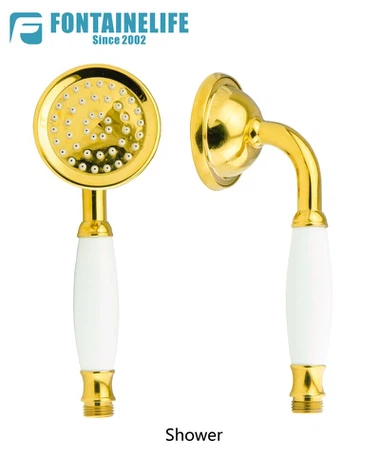 एंटीक गोल्ड टेलीफोन शॉवर हेड