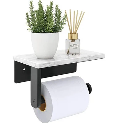 अनुकूलन योग्य मार्बल शेल्फ टॉयलेट पेपर धारक