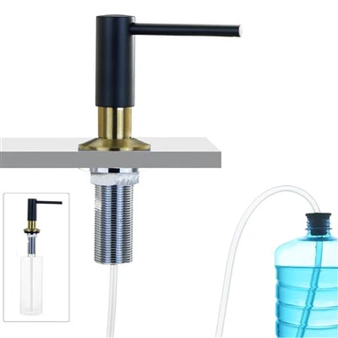 ठोस पीतल काला सोना साबुन डिस्पेंसर